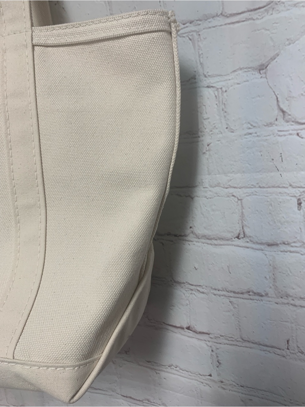 ROAMING LL Bean Cream Canvas Tote with Roaming Logo - Picture 6 of 7